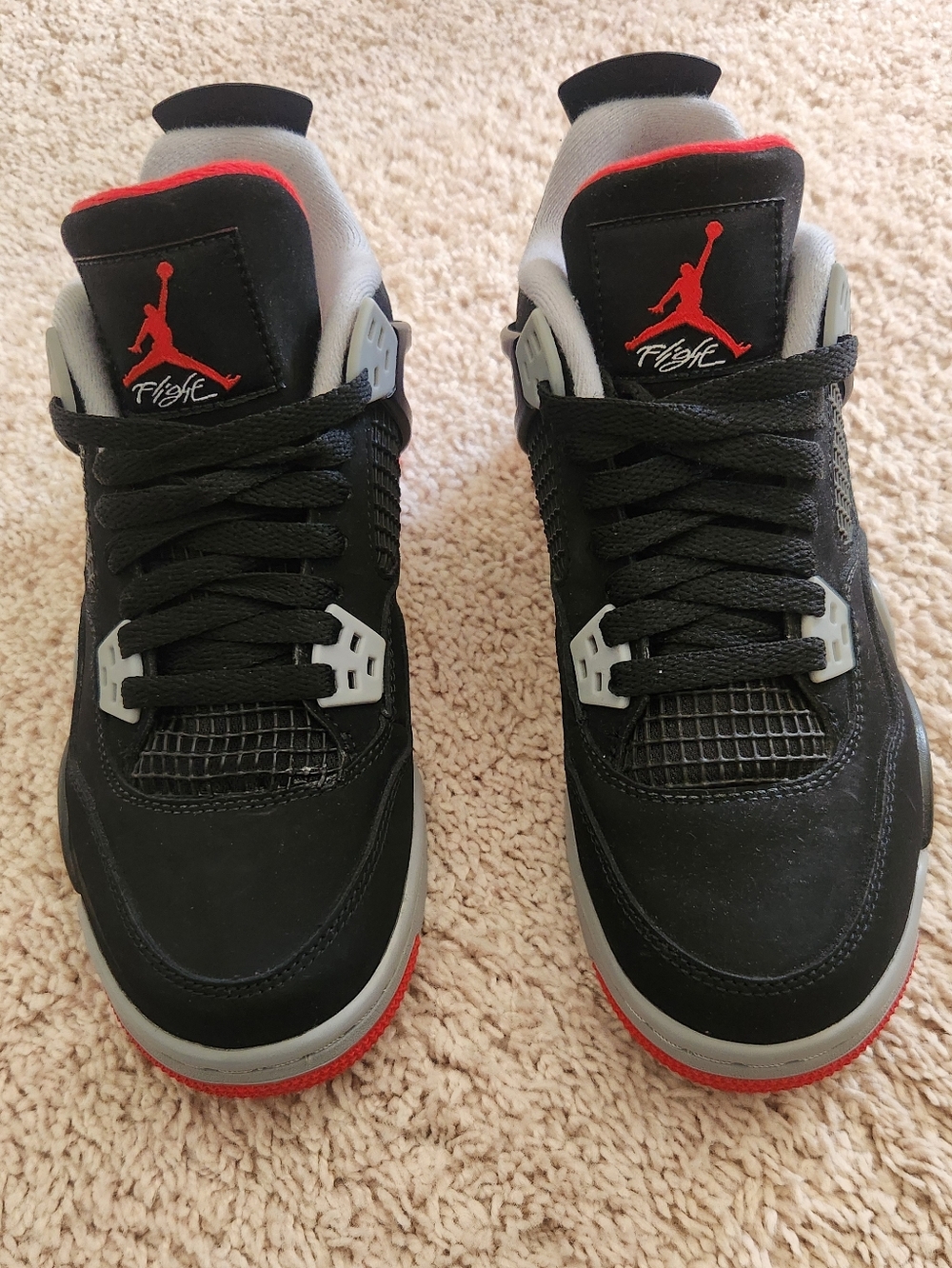 Jordan Black/Red/Grey Retro Basketball Sneakers Big Boys Play Shoes Sz.5Y